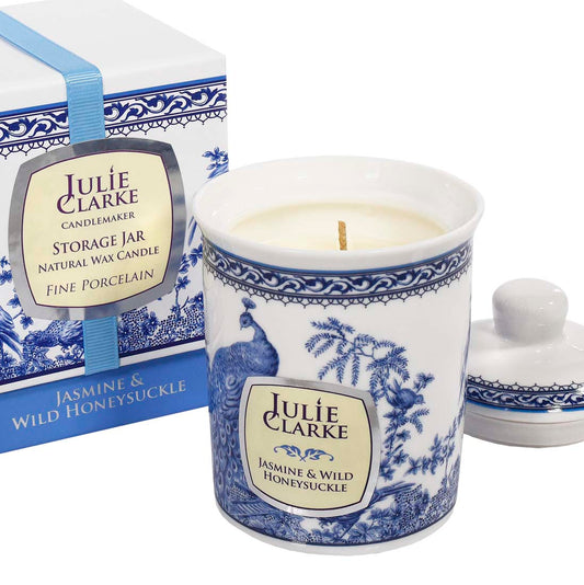 Julie Clarke Jasmine & Wild Honeysuckle Peacock Candle