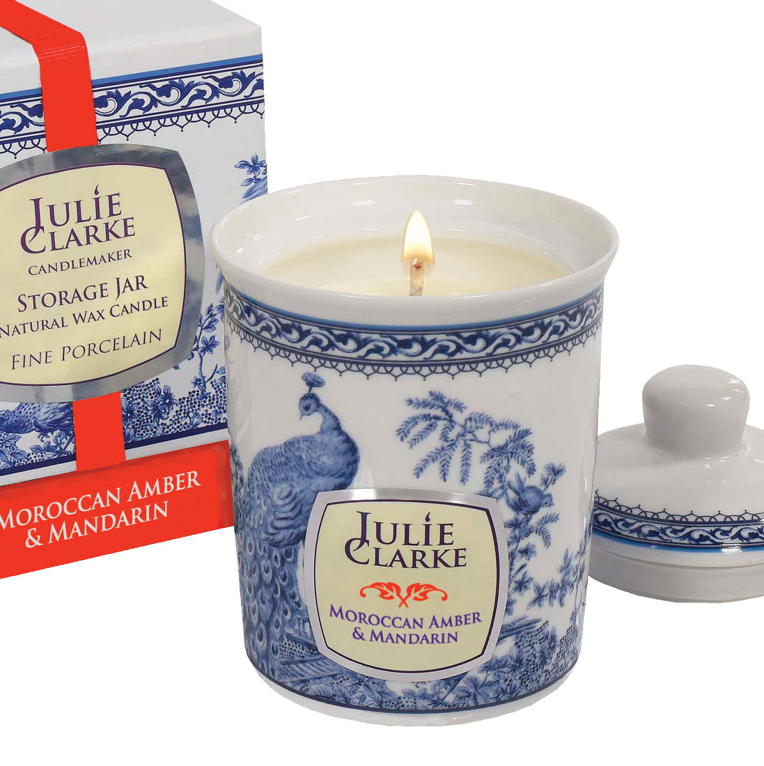 Julie Clarke Moroccan Amber and Mandarin Peacock Candle