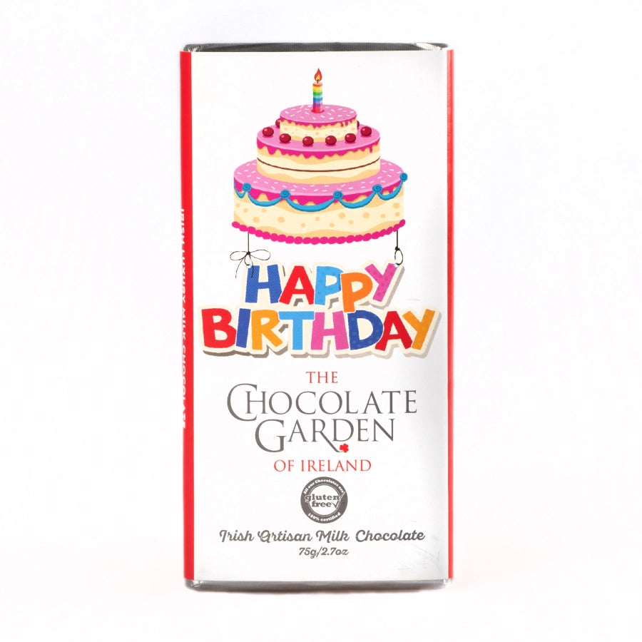 The Chocolate Garden of Ireland “Happy Birthday” 75g Milk Chocolate Bar